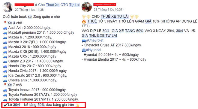 Giá tăng 50% nhưng khách hàng vẫn méo mặt vì không thuê được xe dịp nghỉ lễ 30/4 - Ảnh 1.