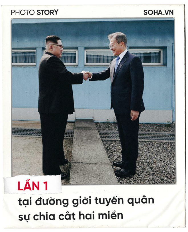 [PHOTO STORY] - 7 cái bắt tay lịch sử giữa hai miền Triều Tiên - Ảnh 1.