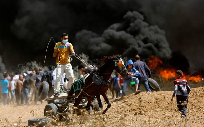 7 ngày qua ảnh: Khói đen mù trời trong cuộc đụng độ đỏ lửa ở dải Gaza - Ảnh 2.