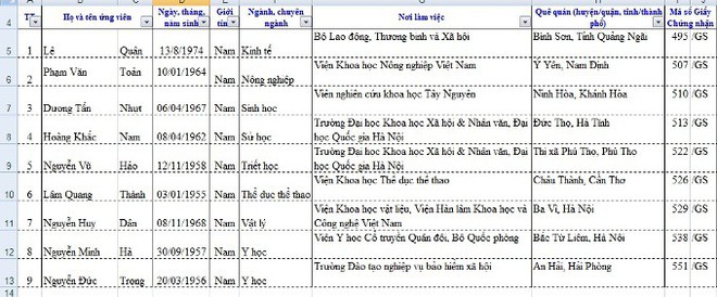 Công bố danh sách 53 ứng viên đạt chuẩn GS, PGS sau rà soát - Ảnh 1.