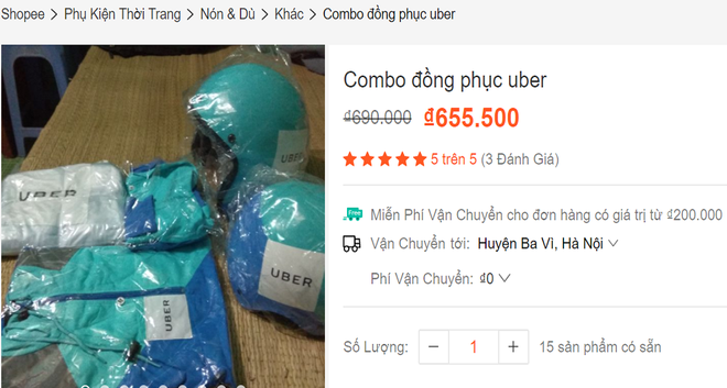 Đóng cửa Uber: Đồng phục hãng bất ngờ thành hàng hot, giá tăng gấp đôi - Ảnh 2.