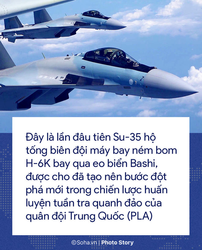 [Photo Story] Cơn ác mộng Su-35 bị bám đuôi trong lần đầu tiên hộ tống H-6K vờn Đài Loan - Ảnh 4.