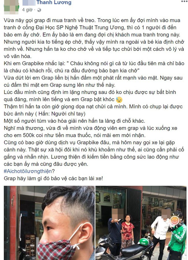 Bị tài xế Grab từ chối vì đang chờ khách, người đàn ông vung ngay nắm đấm gây bức xúc - Ảnh 1.
