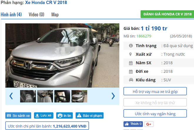 Honda CR-V 2018 đã qua sử dụng rao bán đắt hơn hàng mới 117 triệu đồng - Ảnh 3.