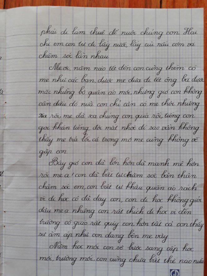 Ngày 1/6, bức thư 700 chữ gửi mẹ của cô bé lớp 5 khiến người đọc nghẹn ngào - Ảnh 3.