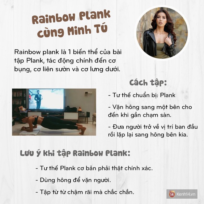 Eo thon đón hè cùng Minh Tú với bài tập Rainbow Plank - Ảnh 12.