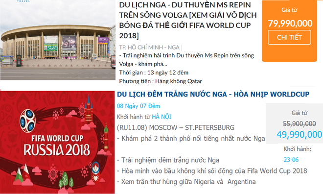 Đại gia Việt chi hơn 120 triệu đồng mua tour xem World Cup 2018 - Ảnh 2.