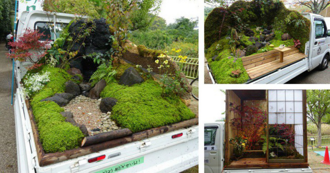 Ở Nhật Bản có hẳn một cuộc thi trưng bày cảnh quan nhà vườn ngay trên xe tải vô cùng độc đáo - Ảnh 1.