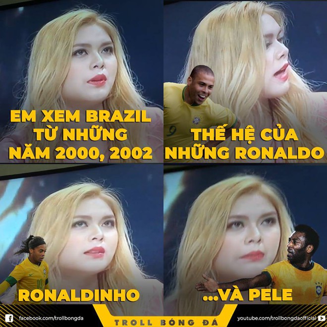 Cô nàng cổ động World Cup bị ném đá vì khoe xem Brazil từ năm 2000, thời còn... Pele - Ảnh 2.