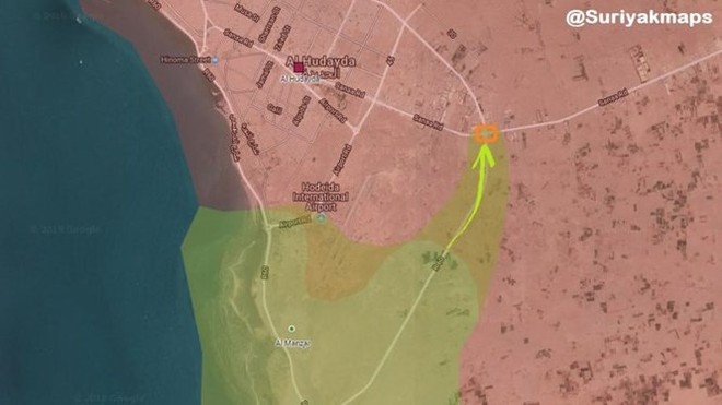 Liên quân Ả rập Xê út đánh chiếm sân bay, tấn công phong tỏa thành phố cảng Yemen - Ảnh 1.