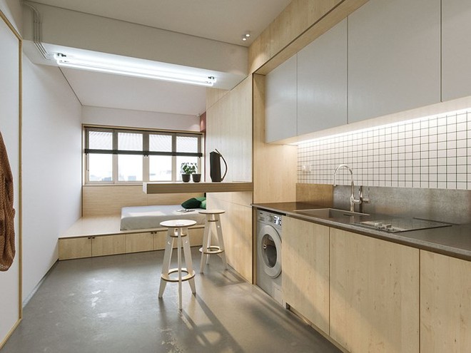 Căn hộ 23 m2 thiết kế theo phong cách tối giản - Ảnh 3.