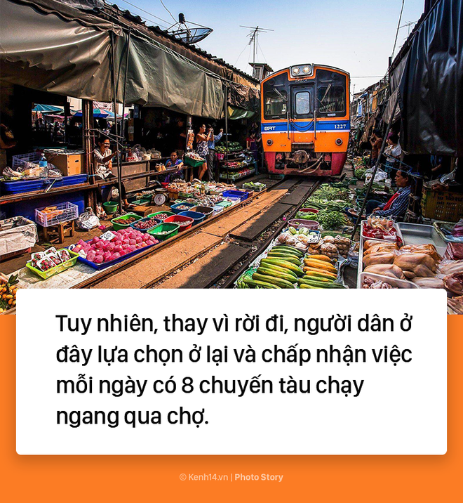 Ở Thái Lan có 1 khu chợ nằm chình ình ngay trên đường ray tàu hỏa - Ảnh 4.