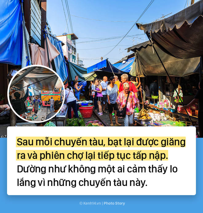 Ở Thái Lan có 1 khu chợ nằm chình ình ngay trên đường ray tàu hỏa - Ảnh 7.