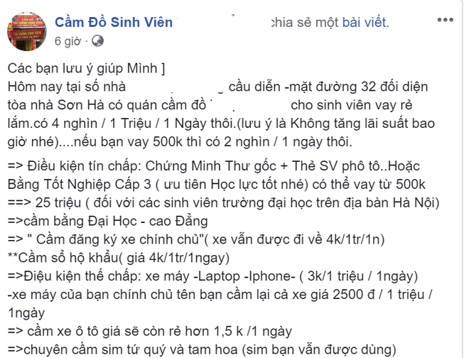 Cầm đồ mùa World Cup: Bí tiền, sinh viên dùng thẻ vay nóng tối đa 25 triệu đồng - Ảnh 2.