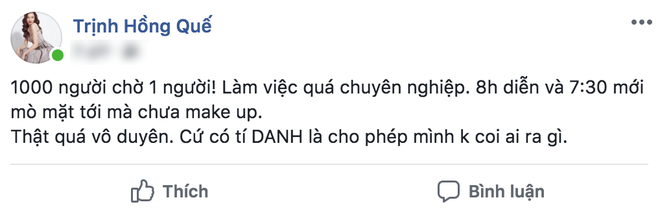 Sự thật thông tin Hương Giang bị Hồng Quế và dàn mẫu tố đi muộn, làm ảnh hưởng đến show diễn - Ảnh 1.