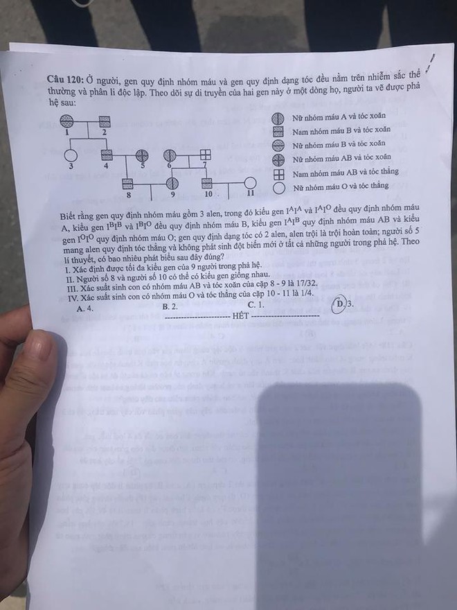 Gợi ý đáp án môn Sinh học tất cả mã đề thi THPT Quốc gia 2018 - Ảnh 11.