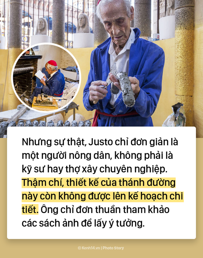 Cụ ông 93 tuổi dành cả tuổi thanh xuân để một mình xây lên thánh đường - Ảnh 3.