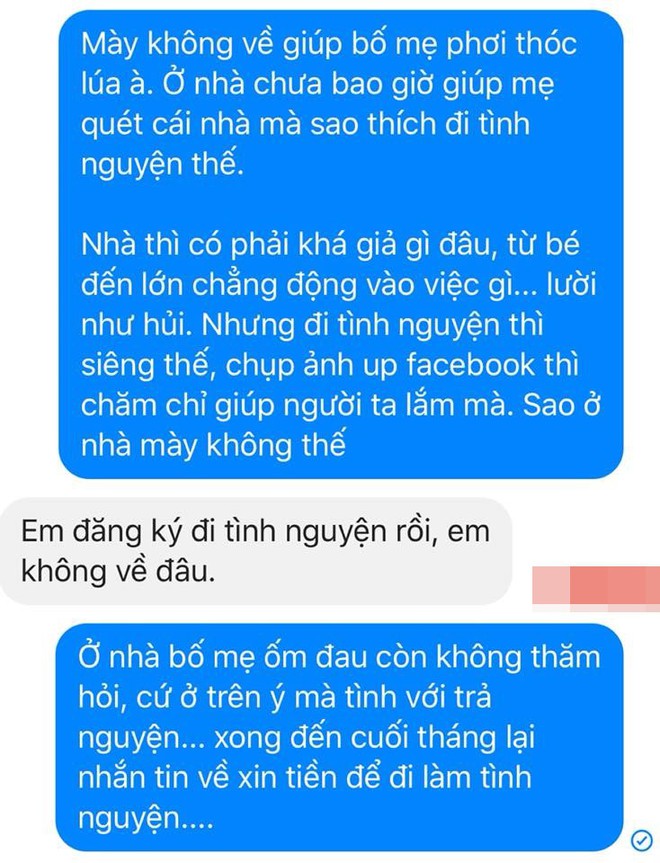 Tranh cãi trên mạng: Gia đình còn khó khăn, sao vẫn đi tình nguyện để lo chuyện thiên hạ? - Ảnh 2.