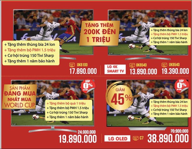 Tivi đồng loạt giảm giá chục triệu, gia tăng khuyến mại mùa World Cup - Ảnh 2.