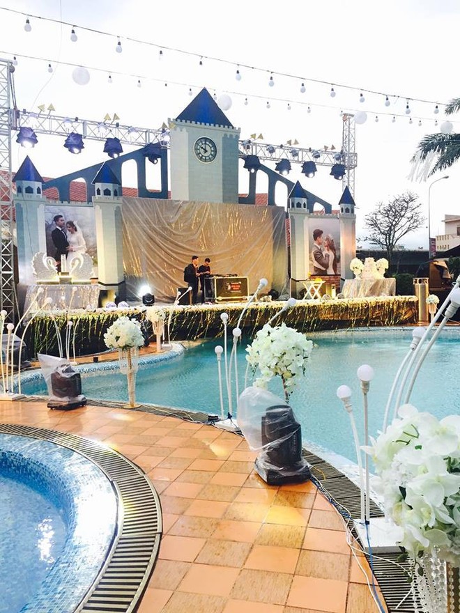 Lễ báo hỉ hoành tráng pool party ở Buôn Mê Thuột riêng tiền trang trí hết 200 triệu, 1.000 khách mời, sân khấu như lâu đài - Ảnh 12.