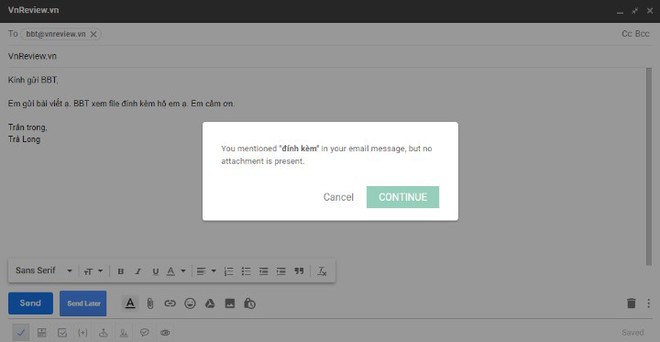 Bạn thường xuyên quên đính kèm file khi gửi email Gmail, đây là giải pháp dành cho bạn - Ảnh 11.