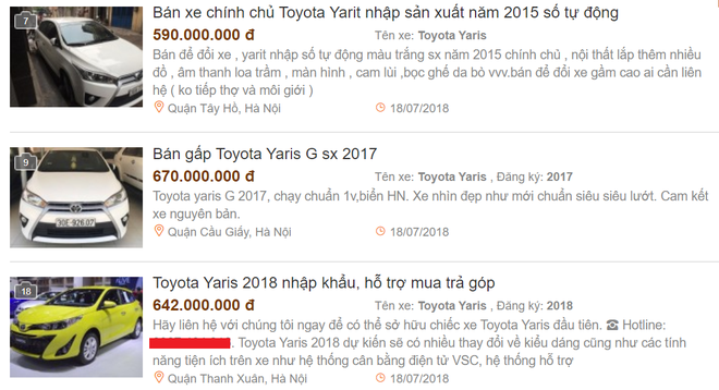 Toyota Yaris đời cũ rao bán rầm rộ, giá đắt hơn bản mới vừa về Việt Nam - Ảnh 1.