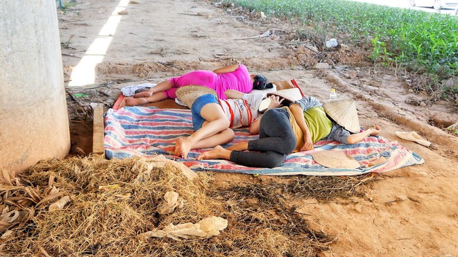 Hà Nội: Người dân trải bạt ngủ trưa dưới gầm cầu để tránh nắng - Ảnh 9.