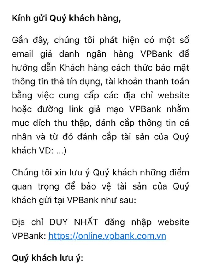 Cảnh giác với thông tin bất thường về thẻ ngân hàng - Ảnh 1.