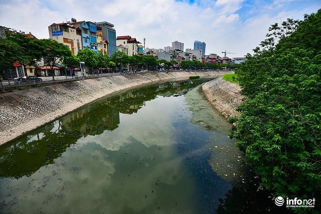 Bất ngờ hình ảnh sông Tô Lịch lột xác nên thơ sau đợt mưa dài ngày - Ảnh 5.