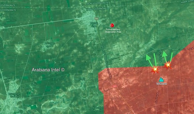 Quân đội Syria giội lửa hủy diệt phe thánh chiến tấn công trên mặt trận bắc Hama - Ảnh 1.