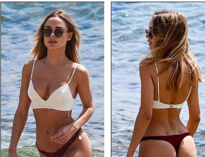 Mẫu nội y Kimberley Garner phô đường cong tuyệt mỹ trên biển - Ảnh 6.