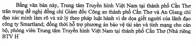 VTV tại Cần Thơ đề nghị công an bảo vệ nhà báo sợ truy sát - Ảnh 1.