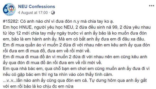 Đăng đàn than vãn bị người yêu chia tay vì nhờ đón đưa, cô gái bị cư dân mạng ném đá ngược - Ảnh 1.