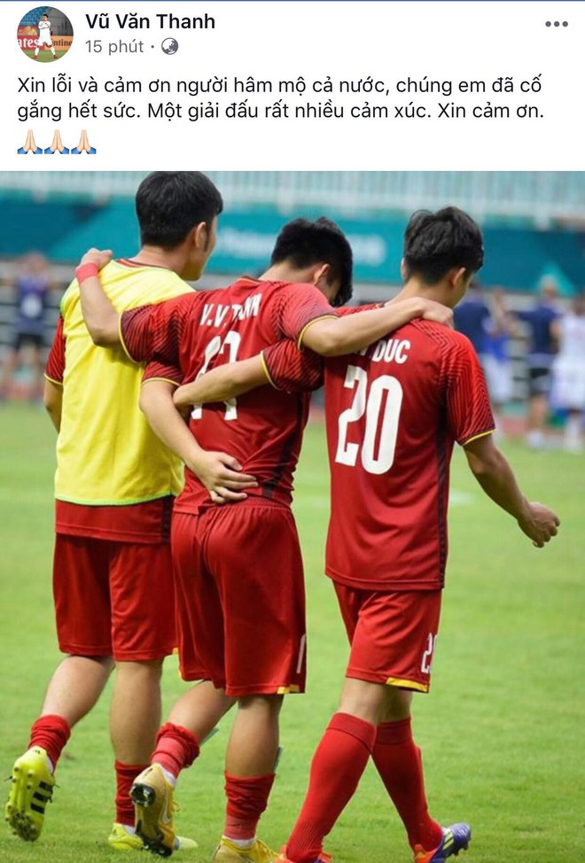 Công Phượng, Văn Toàn cùng nhiều cầu thủ nói lời tạm biệt U23 Việt Nam sau thất bại trước UAE - Ảnh 1.
