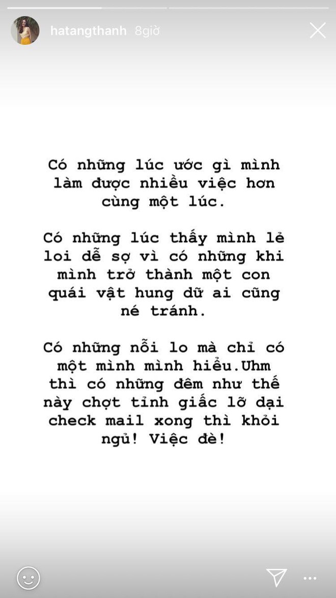 Tâm sự hiếm hoi của Tăng Thanh Hà về bản thân sau gần 6 năm kết hôn: “Có những lúc thấy mình lẻ loi dễ sợ” - Ảnh 1.