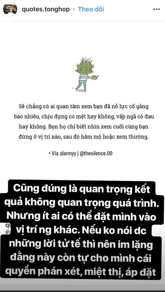 Bạn gái Quang Hải viết story siêu gắt: Nếu không nói được lời tử tế thì nên im lặng - Ảnh 2.