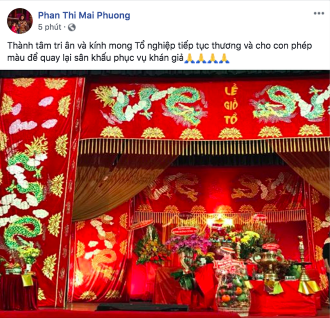 Mai Phương tươi tắn đi giỗ tổ, mong có phép màu để quay lại sân khấu phục vụ khán giả - Ảnh 1.