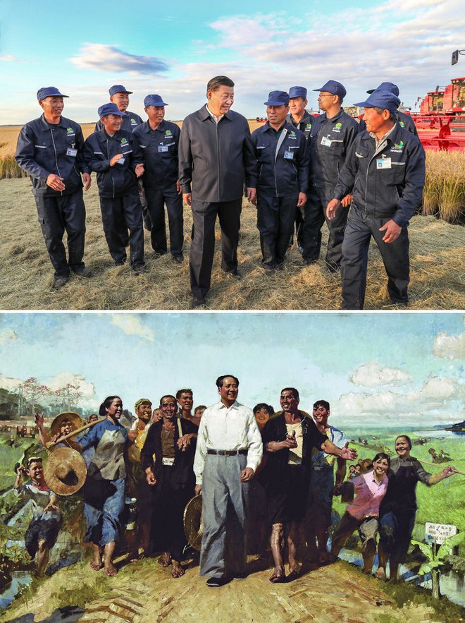 2 bức ảnh, 1 sự trùng hợp: Tiết lộ vị thế của ông Tập Cận Bình so với Mao Trạch Đông - Ảnh 1.