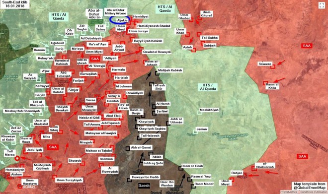 NÓNG: QĐ Syria tấn công dữ dội từ bắc Abu Dhuhour - Nhanh tay khép chặt nồi hầm khổng lồ - Ảnh 1.