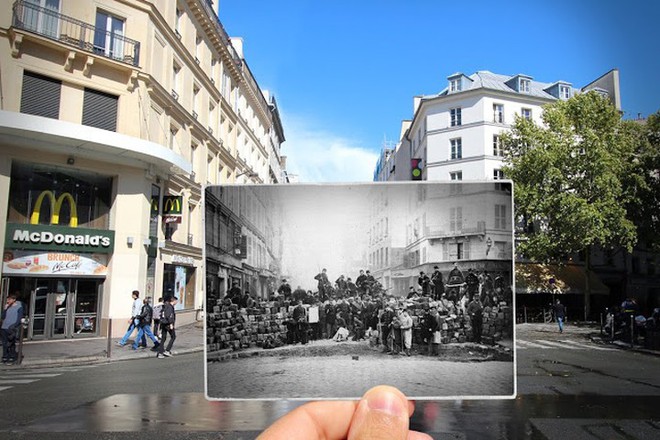 Những bức ảnh “xuyên thời gian” tái hiện Paris xưa và nay đầy sáng tạo - Ảnh 2.