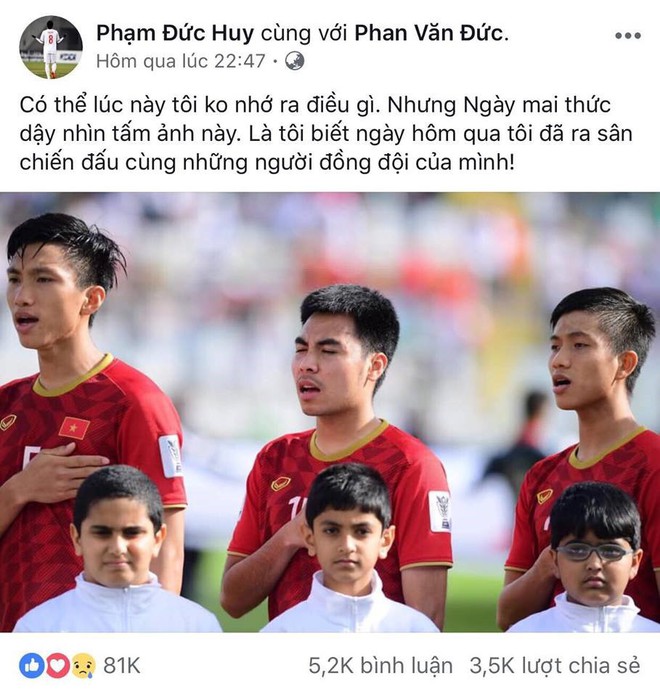 Hé lộ tâm tình các cầu thủ Việt Nam sau trận thua Iran - Ảnh 1.