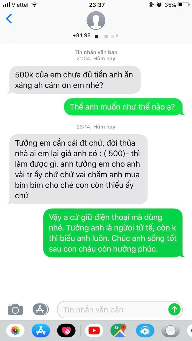 Khách quên điện thoại nhờ tài xế trả lại và màn hồi đáp gây bức xúc: 500 nghìn cảm ơn không đủ ăn sáng - Ảnh 2.