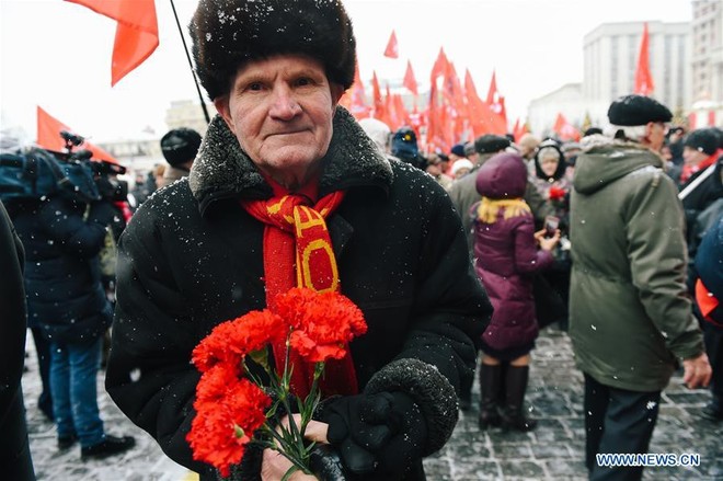 Ảnh: Kỷ niệm 95 năm ngày mất Vladimir Lenin tại Matxcơva - Ảnh 1.