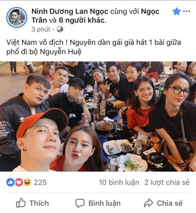 Ngọc Trinh, Ninh Dương Lan Ngọc cùng dàn sao vỡ òa trước trận Việt Nam - Nhật Bản: Một tinh thần rực lửa! - Ảnh 4.