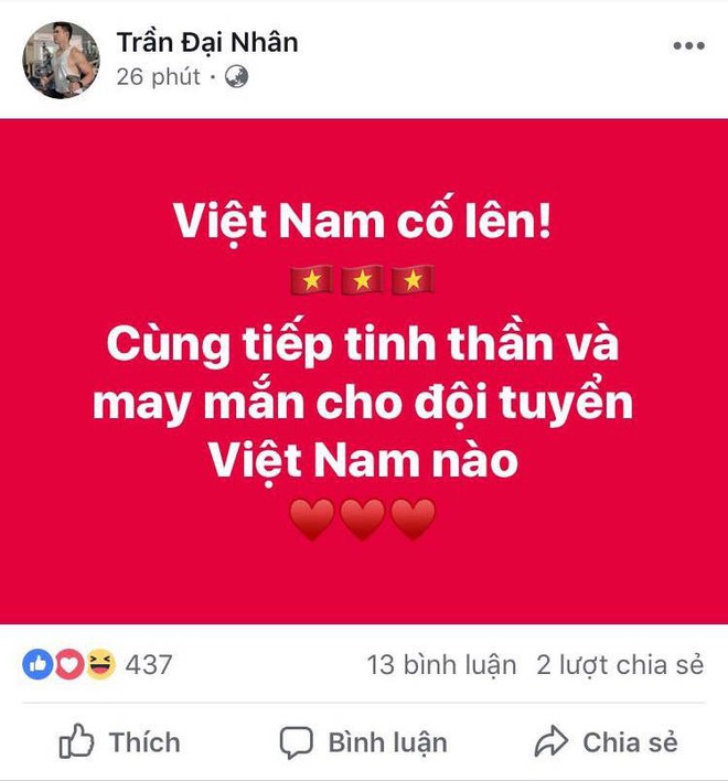 Ngọc Trinh, Ninh Dương Lan Ngọc cùng dàn sao vỡ òa trước trận Việt Nam - Nhật Bản: Một tinh thần rực lửa! - Ảnh 6.