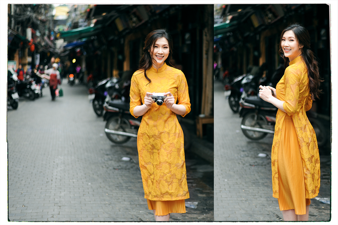 Hoa hậu Phí Thùy Linh diện áo dài đón Tết - Ảnh 11.