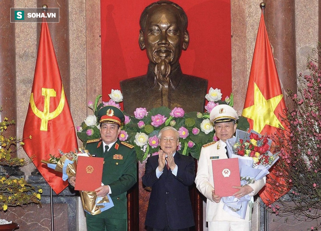 Phong quân hàm Đại tướng cho Bộ trưởng Tô Lâm và Chủ nhiệm Tổng cục chính trị Lương Cường - Ảnh 1.