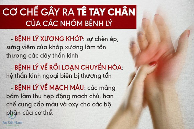 Tê tay chân là bệnh gì? Nguyên nhân, triệu chứng và cách điều trị - Ảnh 1.