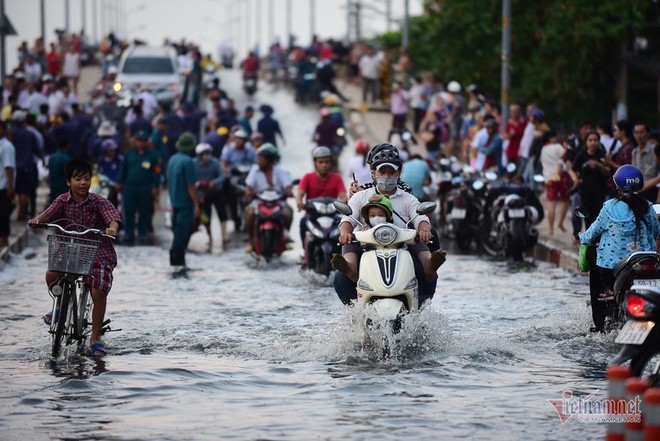 Hàng trăm người Sài Gòn oằn lưng gia cố bờ bao vỡ do triều cường - Ảnh 10.