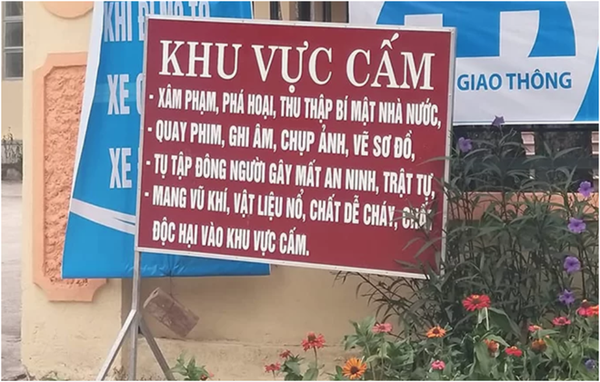 Nhiều xã tự ý đặt biển khu vực cấm quay phim, chụp ảnh... - Ảnh 2.